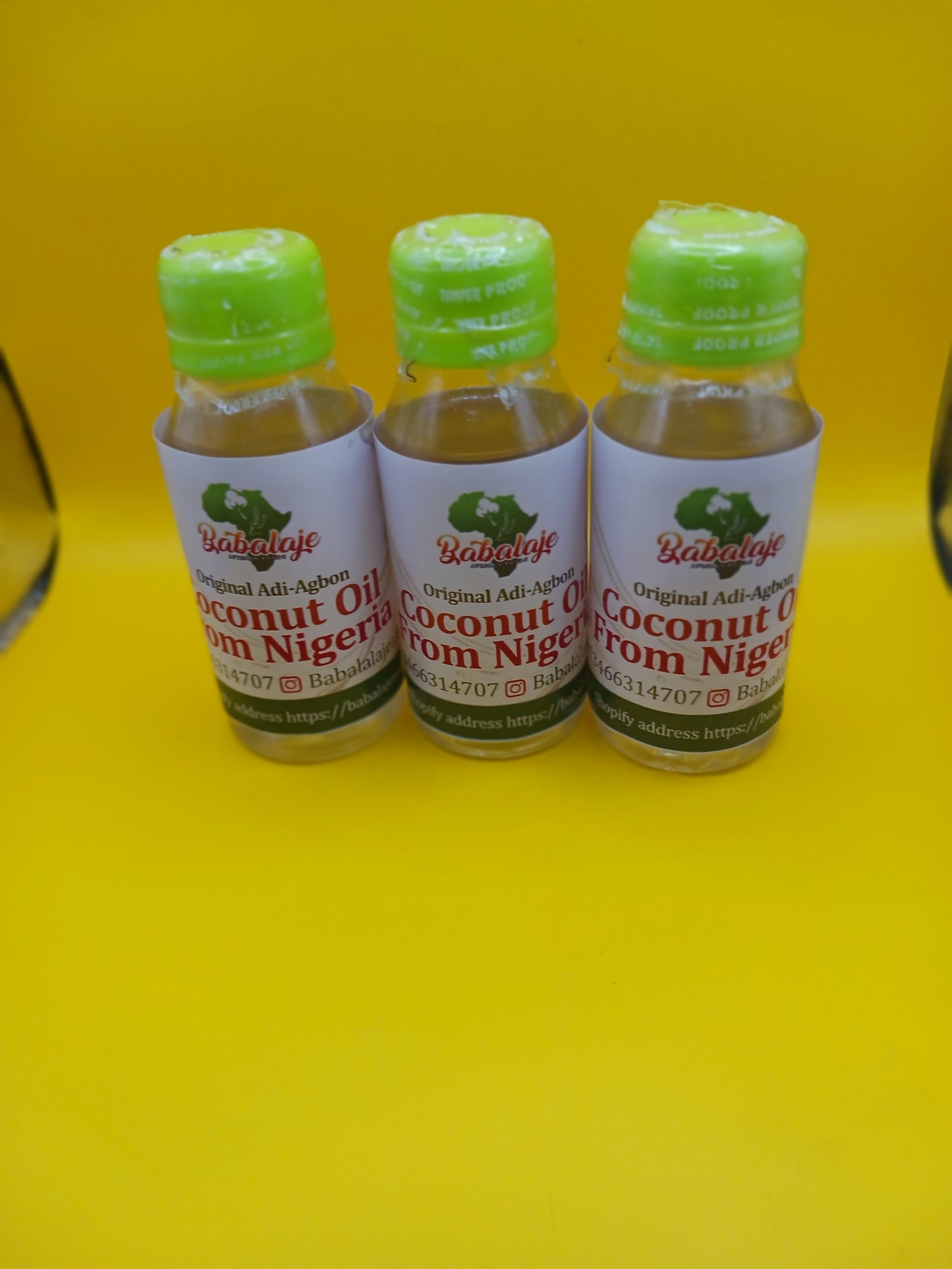 Original coconut oil/3 bottles/idi-agbon/From Nigeria.